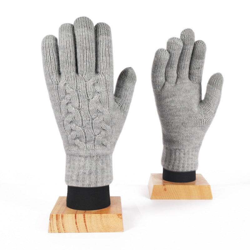 Warm Fleece Touch Screen Knitted Gloves for Winter - Soft Thermal Texting Gloves for Smartphones - Perfect for Outdoor Activities, Running, Hiking & Commuting
