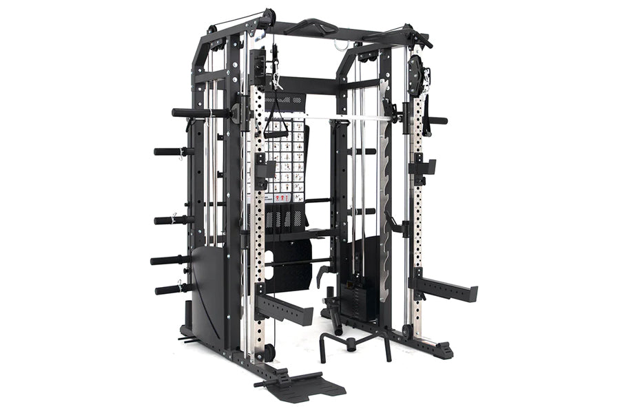 Warrior 701 All-in-One Power Rack with Smith Machine & Cable Crossover - Multi-Functional Home Gym Equipment for Strength Training & Fitness - Perfect for Home Workouts & Garage Gyms (Summer Sale)