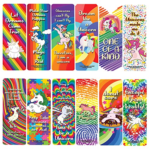 Unicorn and Rainbow Bookmarks (5-sets)