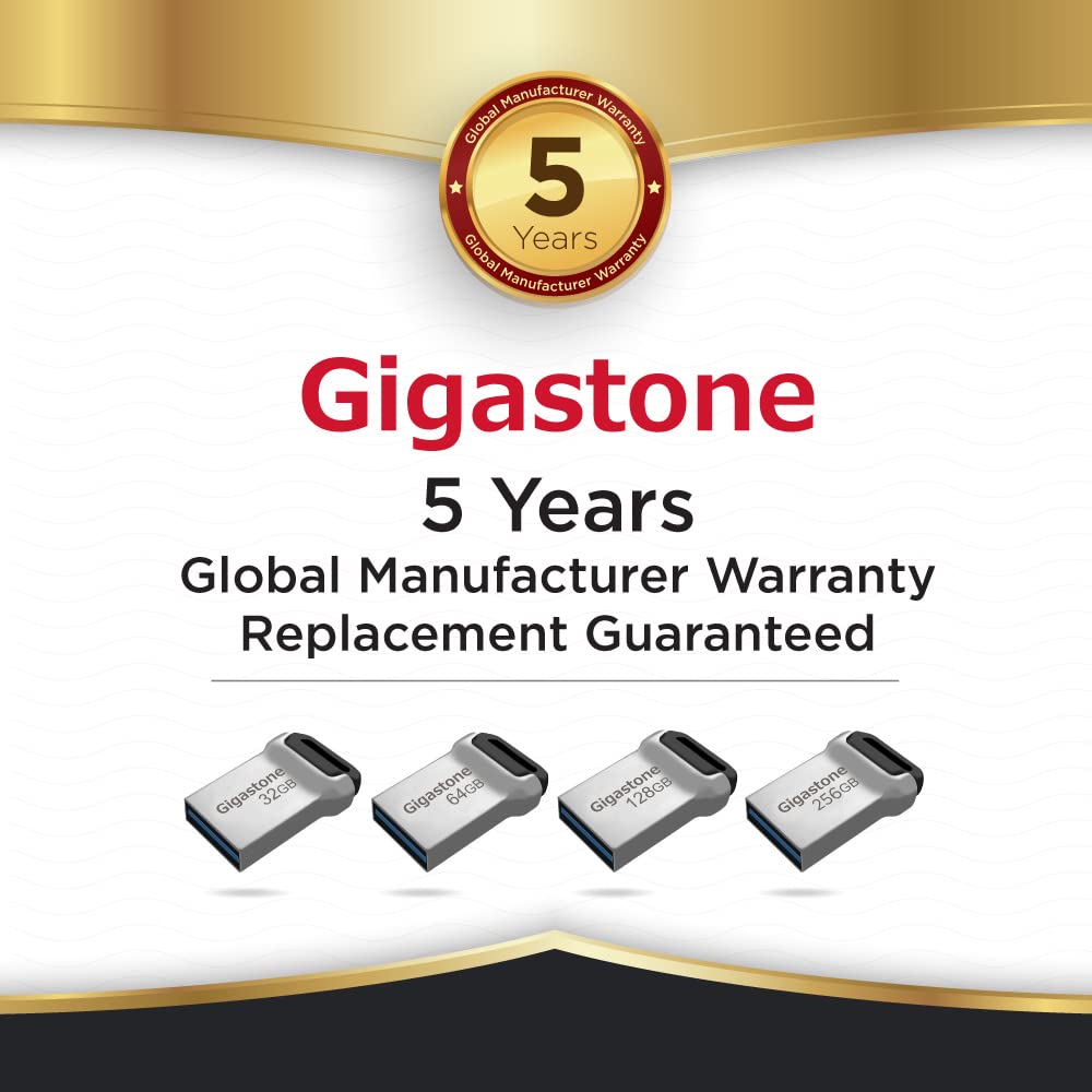 GIGASTONE 128GB Z90 USB 3.2 Flash Drive - High Speed 100MB/s Read, Waterproof Metal Thumb Drive - Compatible with USB 2.0/3.0/3.1 - Perfect for Data Storage, File Transfer, Backup & School/Office Use