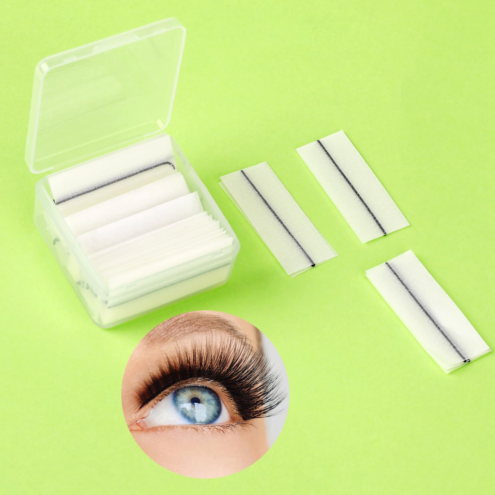 80PCS Self-Adhesive Eyelash Strips - Strong Hold Mink False Eyelash Tape for Fluffy Lashes, No Glue Needed, Natural Look & Long Lasting - Perfect for Daily Wear, Parties, and Special Occasions