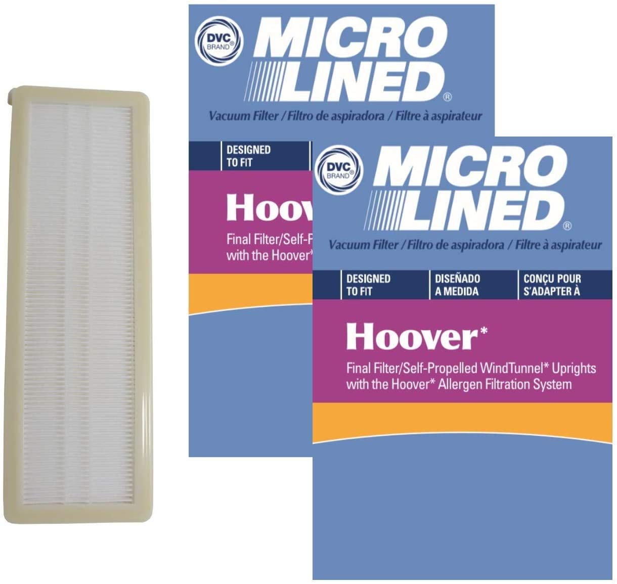Hoover 40110001 Replacement HEPA Final Filter - Compatible with Self-Propelled WindTunnel Upright Vacuum (2-Pack) - Improves Air Quality for Allergy & Pet Owners