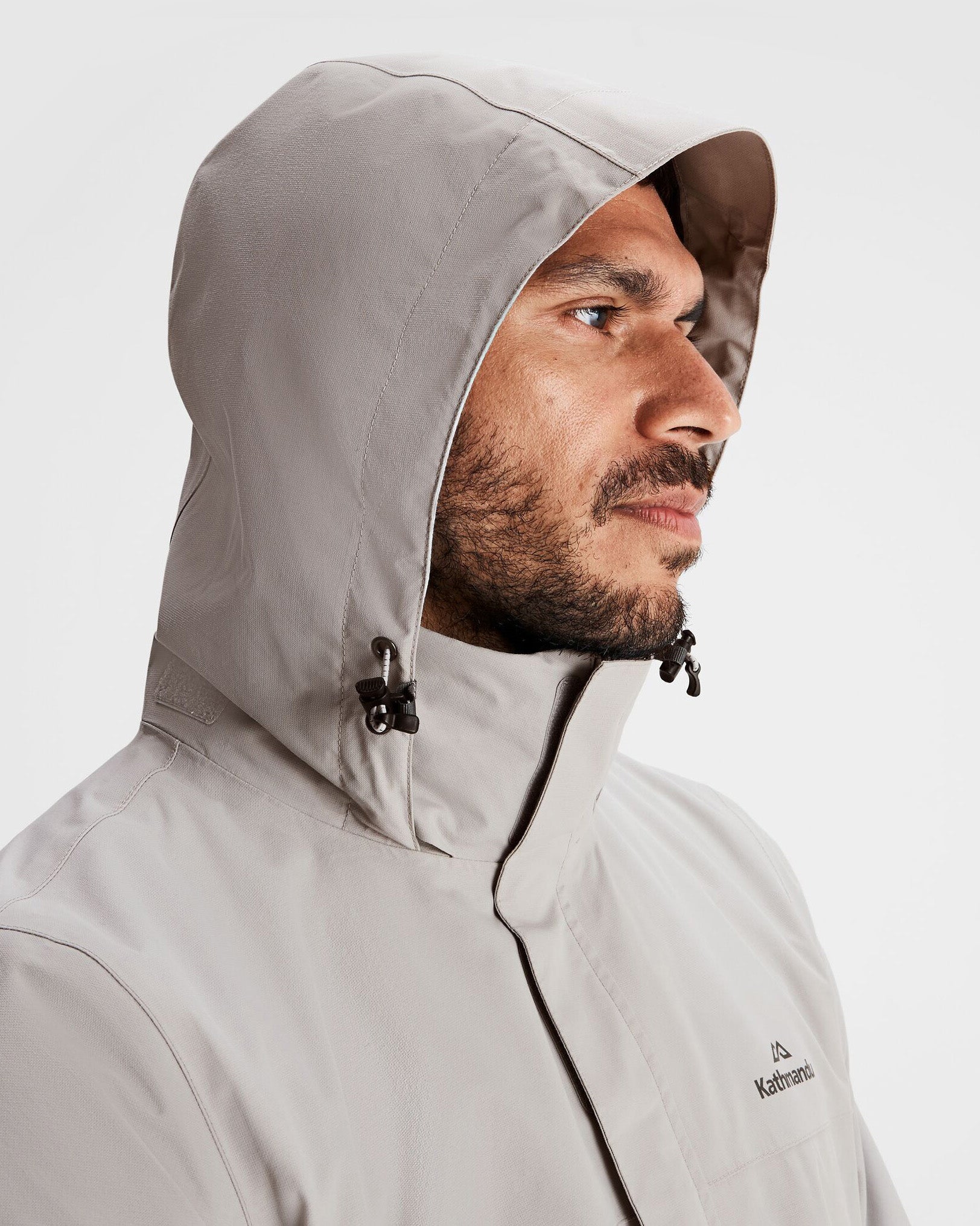 Men's Andulo 2-Layer Waterproof Rain Jacket - Steel Grey - Lightweight Windproof Outdoor Coat for Hiking, Camping & Commuting
