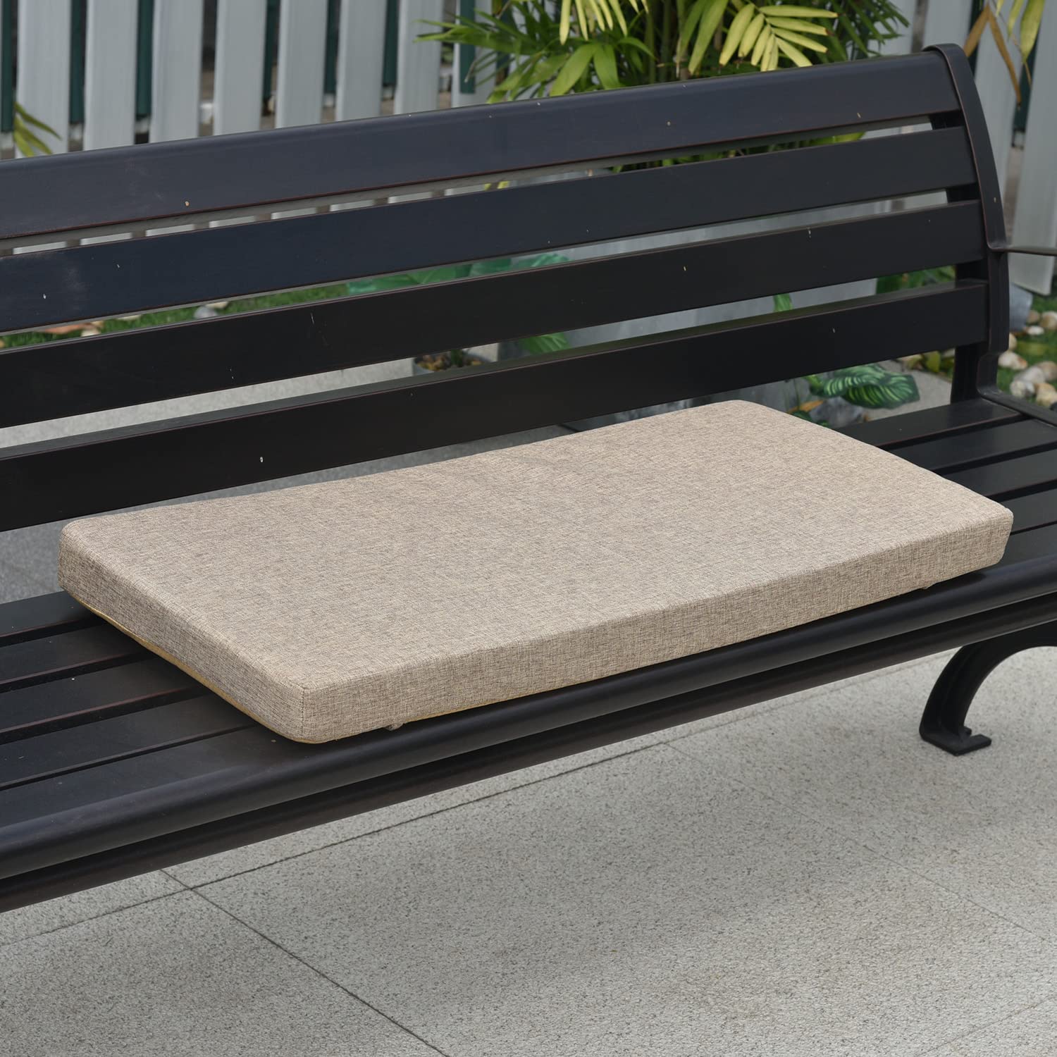 **30x14 Inch No-Slip Washable Bay Window Seat Cushion with Zipper – Light Khaki – Indoor Furniture & Piano Bench Cushion for Cozy Reading Nook & Home Decor**