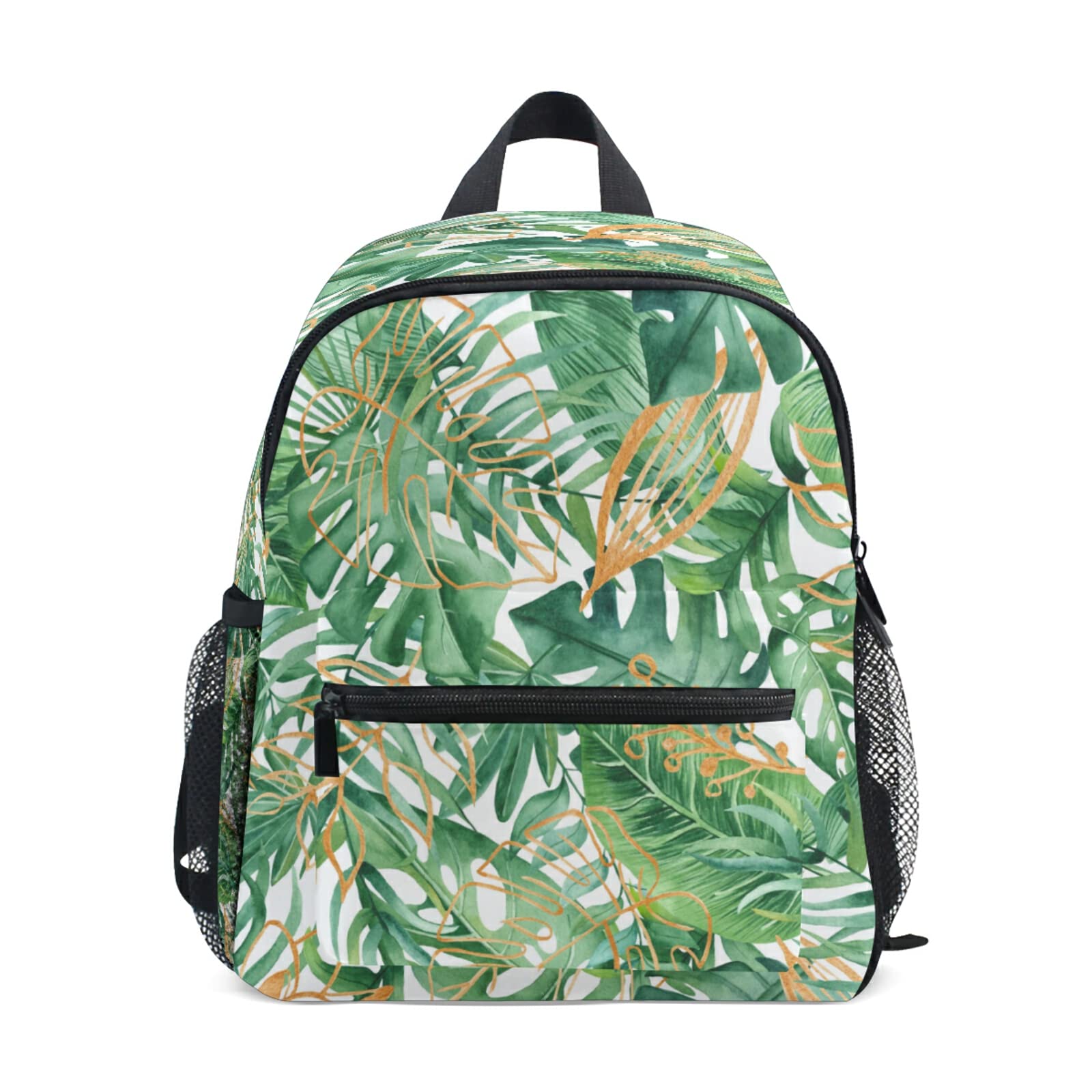 Kids Backpack with Chest Clip - Tropical Palm Tree Design for Boys & Girls | Durable Toddler Daypack for Preschool, Travel, School & Outdoor Adventures | Perfect as a Bookbag, Snack Bag & Toy Carrier