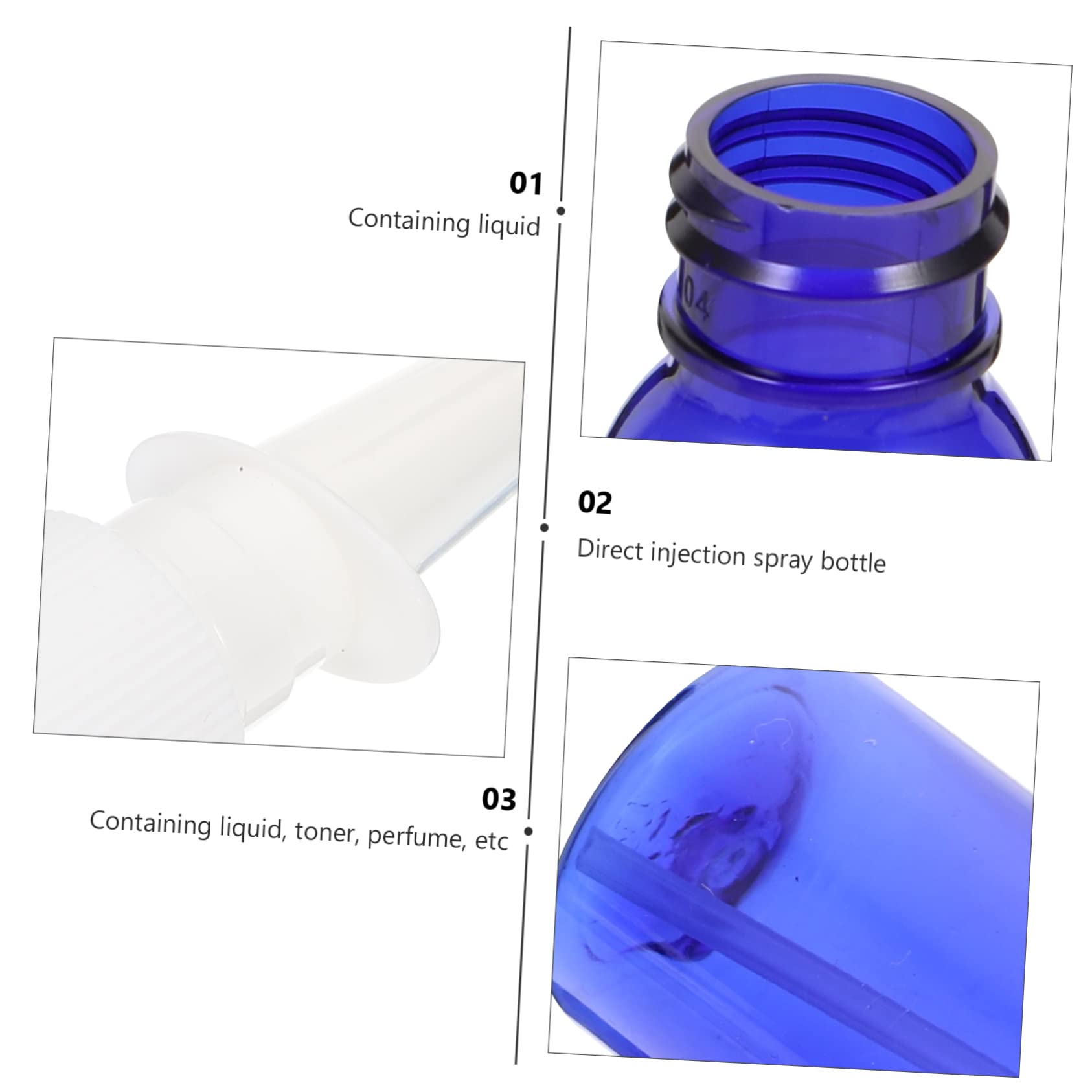 DOITOOL 24 Pack Empty Round Shoulder Spray Bottles with Nose Pump - Essential Oil Containers, Travel Size, Pet Care & Makeup Sprayers - Perfect for DIY, Home, Salon & On-the-Go Use