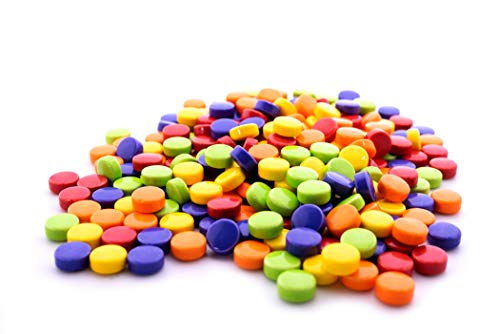 Sour Concord Hard Candy - 5 LB Bulk Resealable Bag (2800 Pieces) - Assorted Fruit Flavors & Colors - Tablet Candy for Vending Machines, Parties, Halloween Treats & Office Snacks