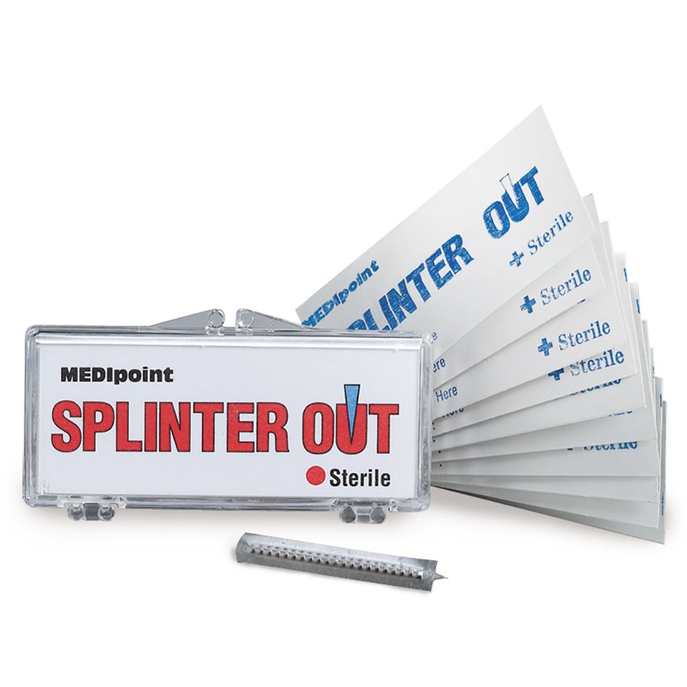 First Aid Only Splinter Out - 10 Count Box | Safe & Easy Splinter Removal for Kids & Adults | Perfect for Home, Camping, and Travel First Aid Kits