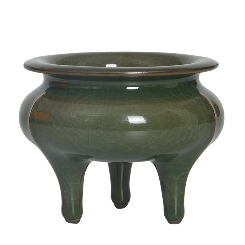 Premium Ceramic Incense Burner Holder for Cone, Coil & Stick Incense - Porcelain Censer for Home, Office, Yoga, Meditation & Temple Decor - Buddhist Aromatherapy Accessories for Relaxation & Spiritual Practice