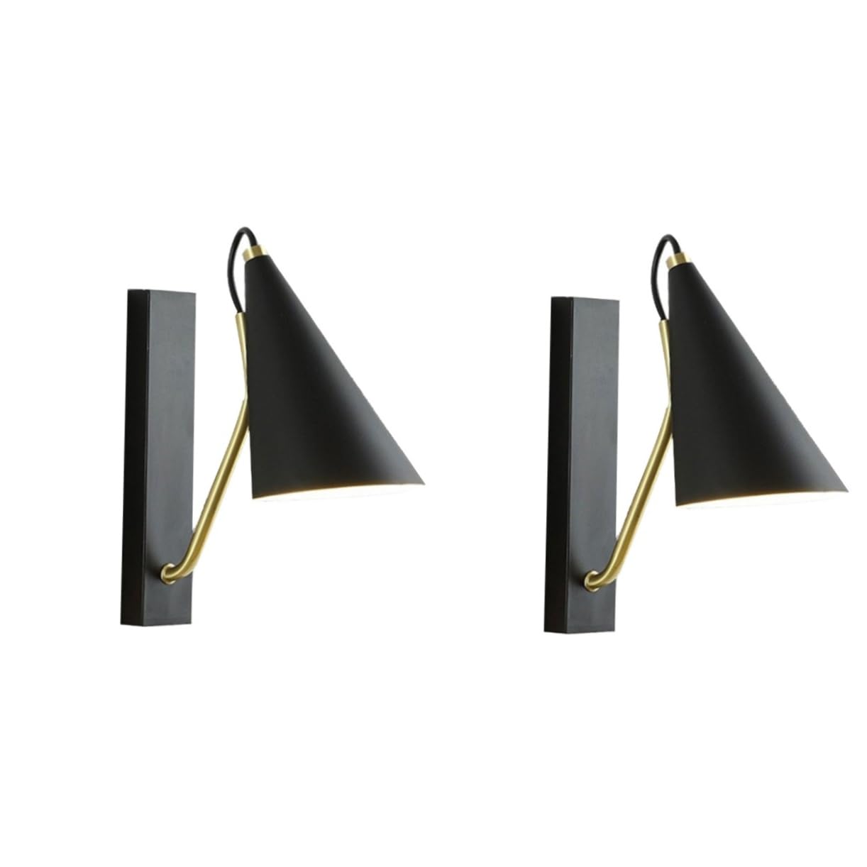 Housoutil 2 Pack Indoor Wall Sconces - Black Iron Art Decorative Wall Lights Without Bulb, Nordic Style for Living Room, Bedroom, Office, and Hallway Lighting Decor