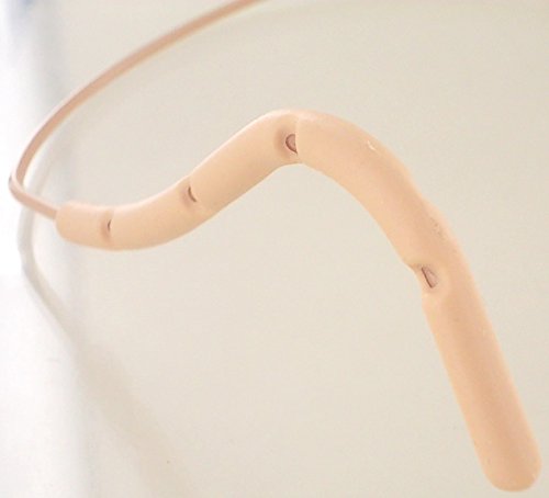Professional Mini Sweat Resistant Headset Microphone for Sennheiser Wireless Systems - AVL623 Tan/Beige Color, Ergonomic Flexible Frame, Adjustable Fit - Perfect for Live Performances, Public Speaking & Broadcasting