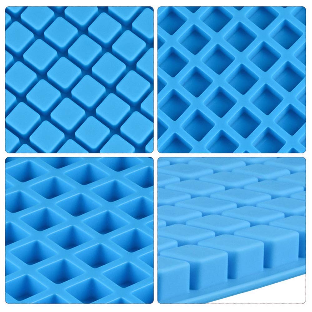 Premium Silicone Candy Molds (2-Pack) - 126 Cavity Mini Square Chocolate Molds for Baking, Gummy Making, Ice Cubes & Pralines | Perfect for DIY Desserts, Party Treats & Holiday Gift Making