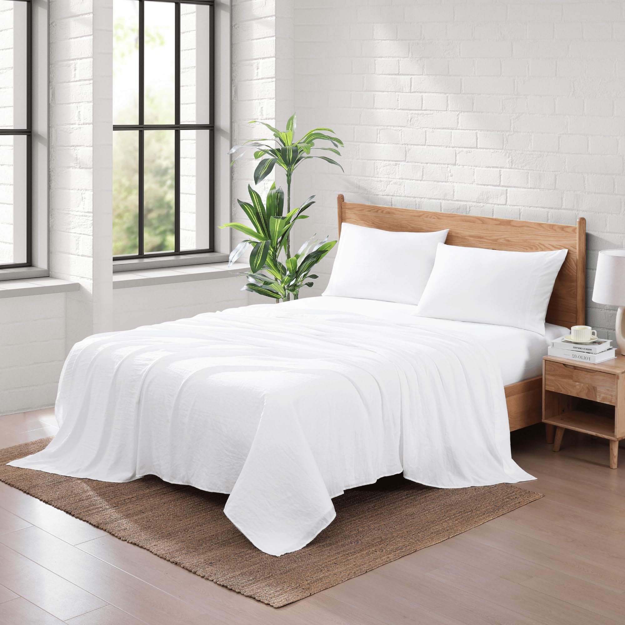 Split King Sheet Set for Adjustable Beds - 100% Brushed Microfiber, Pre-Washed, Ultra Soft & Deep Pocket (Fits 15