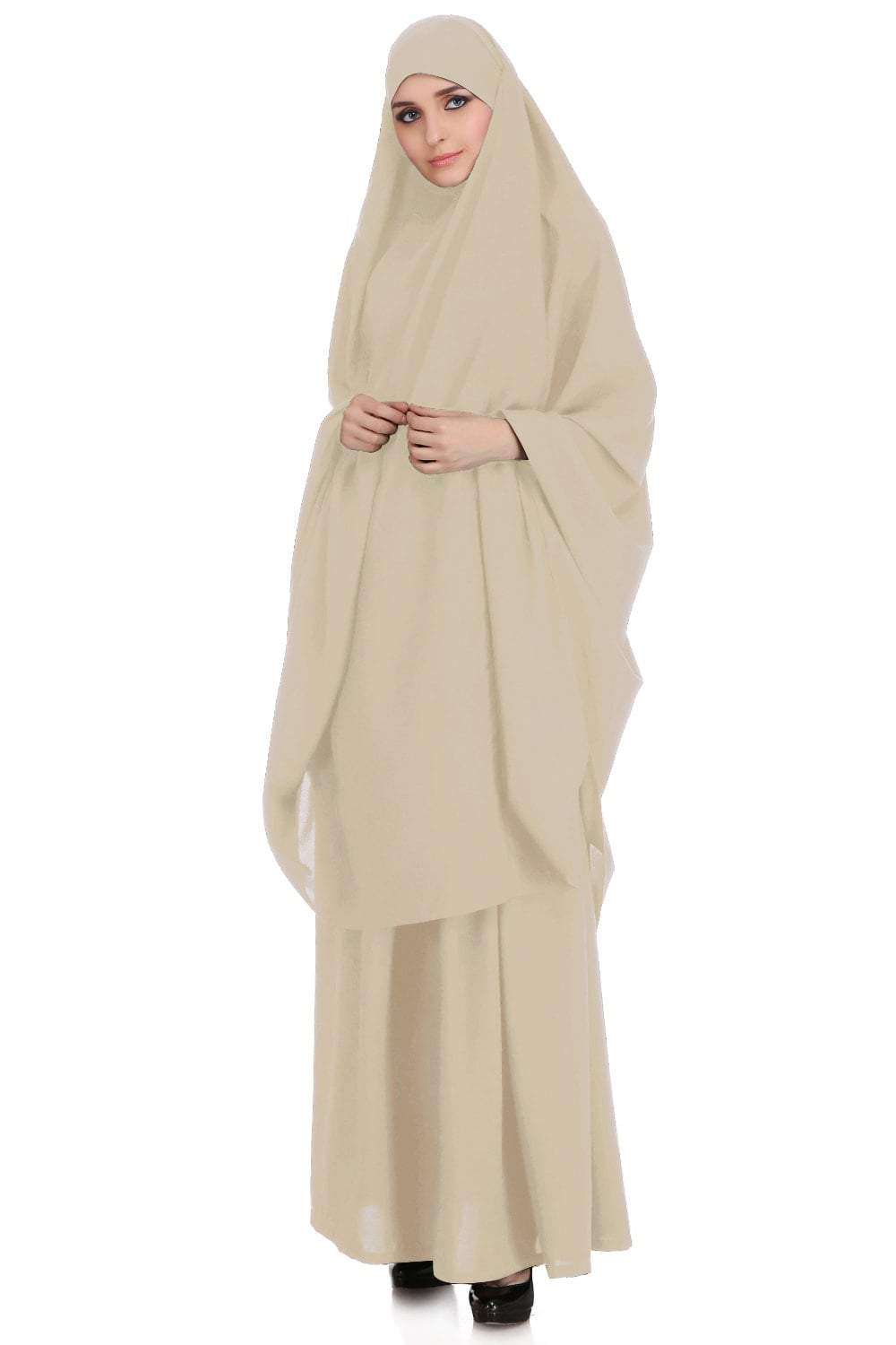 Free Size Jilbab/Khimar & Skirt Set - Breathable Nida Fabric for Muslim Women - Perfect for Prayer, Daily Wear & Special Occasions