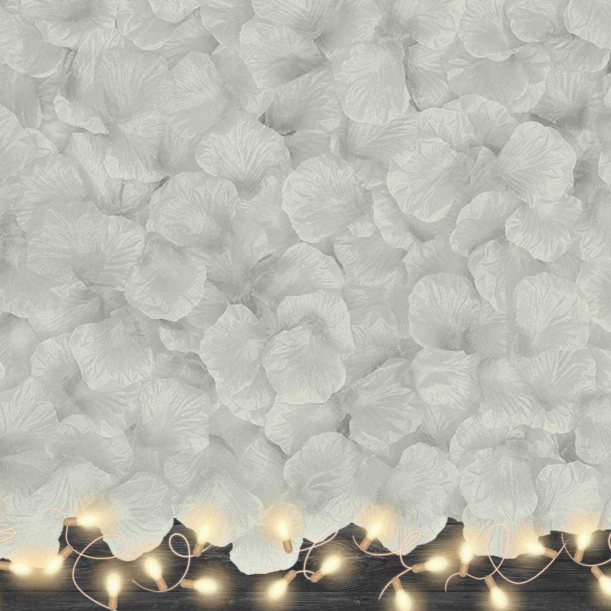 4500 Pack White Artificial Rose Petals - Premium Silk Fake Flower Petals for Wedding Decor, Romantic Night, Valentine's Day, Anniversary & Party Decoration - Perfect for Aisle Scattering, Table Centerpieces, and Photo Backdrops