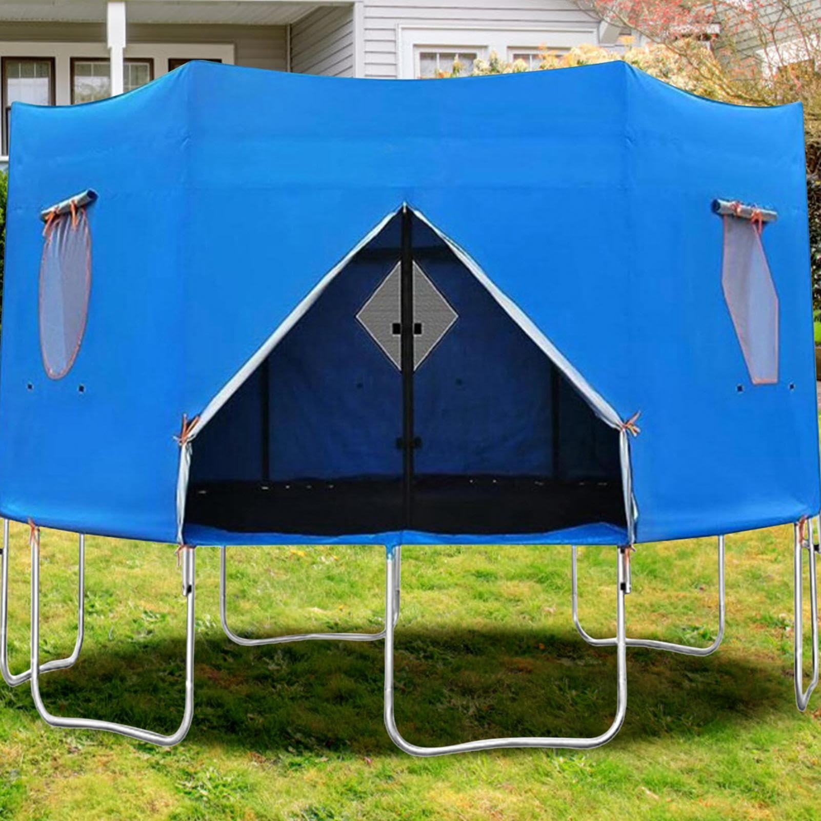 14 FT/15 FT Trampoline Tent Cover - Sun Protection Canopy for Outdoor Playgrounds | Easy to Install Trampoline Top Cover & Sunshade Accessories | Perfect for Backyard Play, Summer Shade & Kids Outdoor Activities
