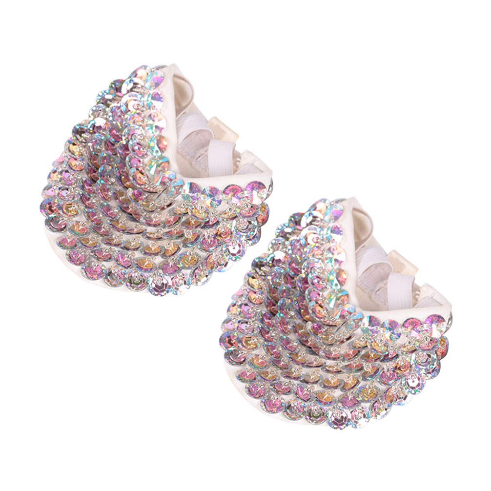 Milisten 1 Pair Lyrical Dance Shoes - Ballet, Yoga, Pilates & Pointe Shoes with Glitter Design, Non-Slip Canvas Toe Shoes for Women - Perfect for Dance Performances, Wedding, Studio Practice & Fitness Training