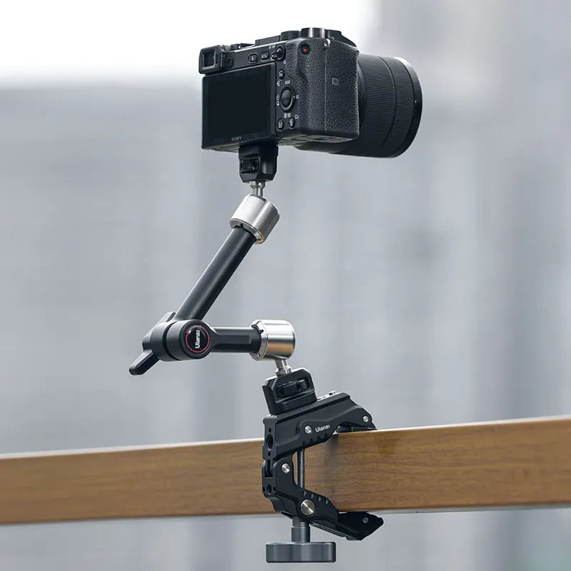 Ulanzi R011a Magic Arm with Crab Clamp T018 - Adjustable Camera Mount for DSLR, Smartphone, and GoPro - Perfect for Vlogging, Live Streaming, and Photography
