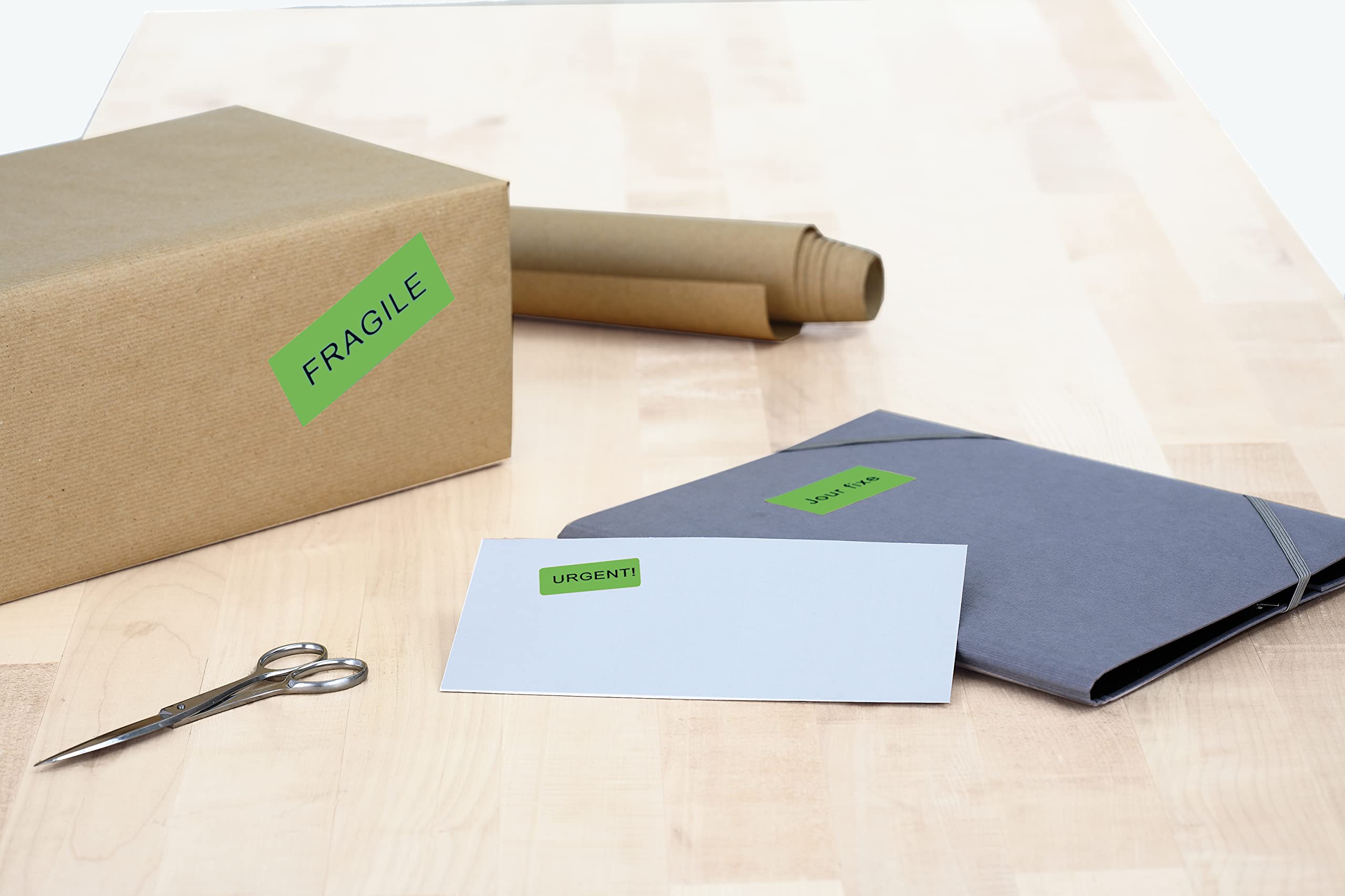 HERMA 5061 Self Adhesive Color Labels - 280 Blank Removable Stickers (14 per A4 Sheet, 20 Sheets) 105x42.3mm - Compatible with Laser & Inkjet Printers - Green Colored Labels for Office Organization, Mailing & Product Labeling