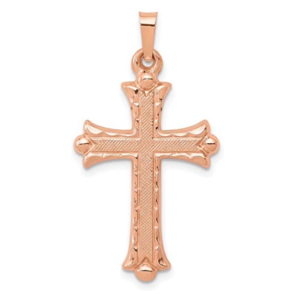 14K Yellow Gold, White Gold & Rose Gold Florentine Cross Pendant Necklace - Religious Jewelry for Women & Men - Perfect for Gifts, Baptism, Weddings & Daily Wear