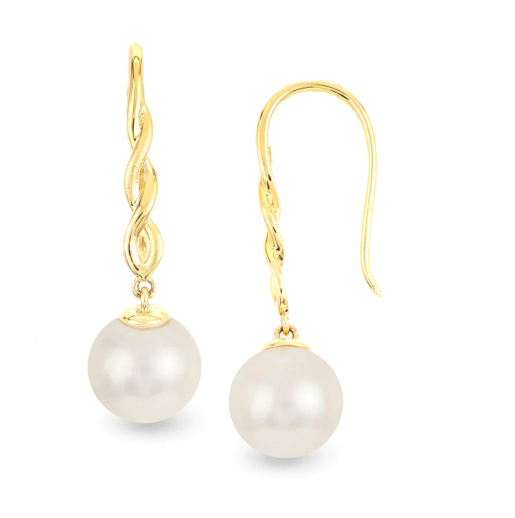 Elegant Freshwater Pearl Braided Drop Earrings for Women - Perfect for Weddings, Parties & Special Occasions