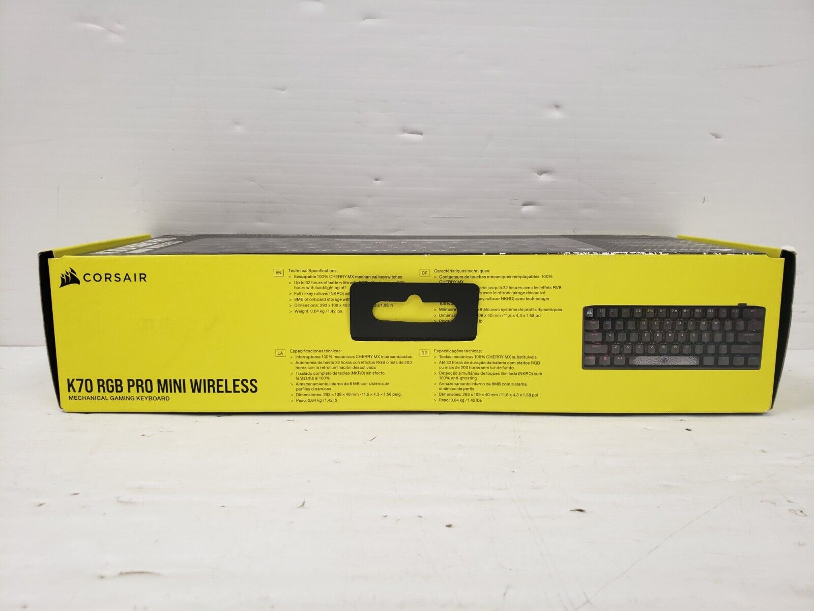 Corsair K70 RGB Pro Mini Wireless Mechanical Gaming Keyboard - 60% Compact, Bluetooth & USB, RGB Backlit - Perfect for Gaming, Office, and Travel