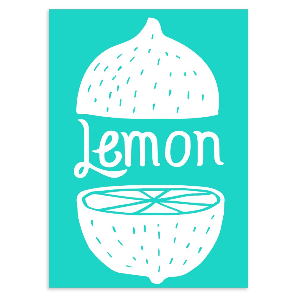 5x7 Inch Chalk Stencils for Painting - Reusable Mesh Transfer Stencils for DIY Chalk Paste, Silk Screen & Wood Crafts - Perfect for Fruit, Lemon & Layering Designs (Great for Home Decor, Sign Making & Handicrafts)
