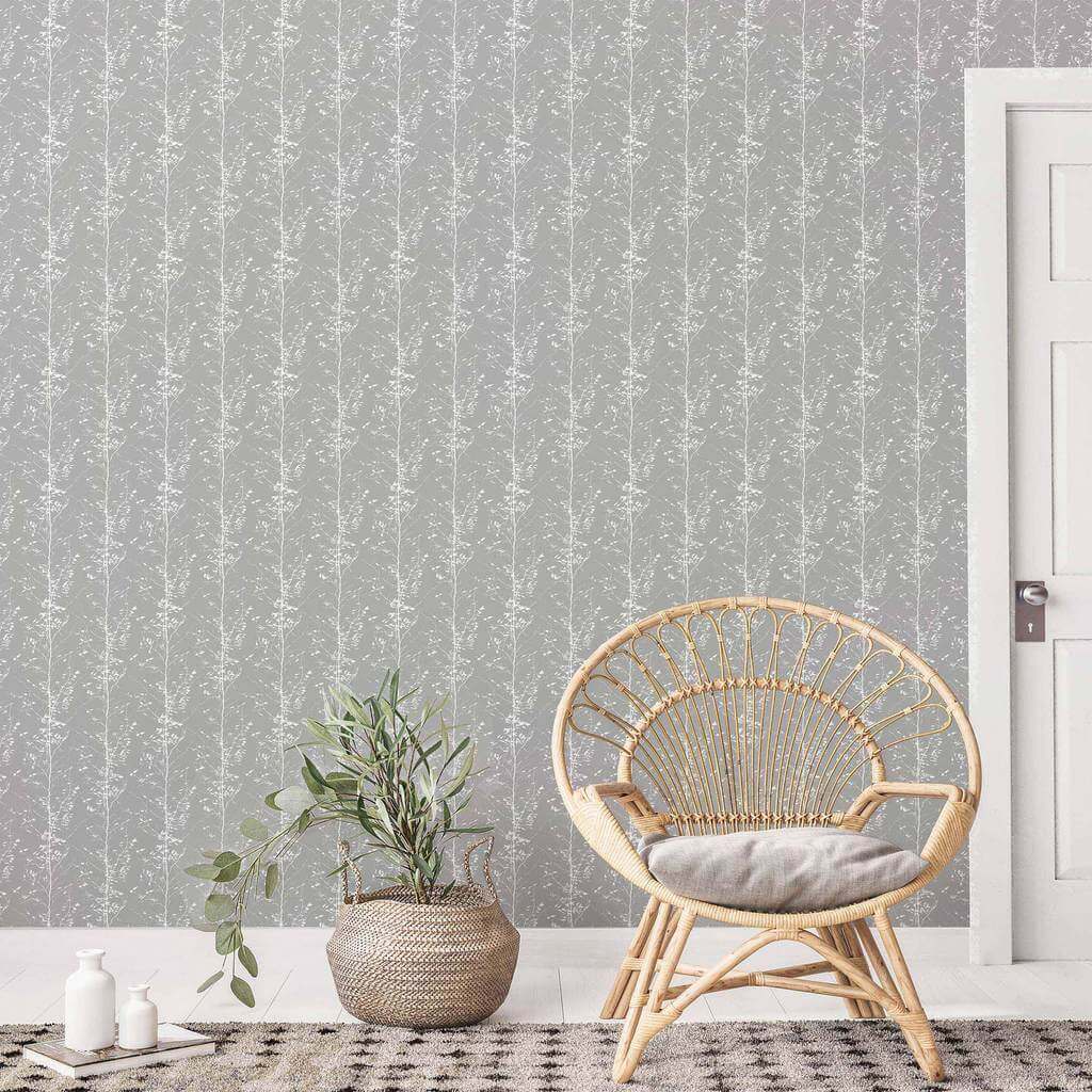 Grey Tree Peel and Stick Removable Wallpaper 7593 - Self-Adhesive Wall Decor for Bedroom, Living Room & Nursery - Easy to Apply & Remove