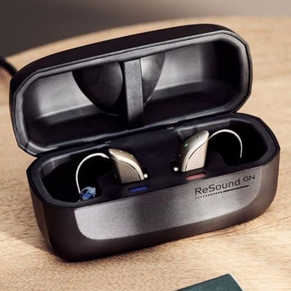 ReSound ONE Standard Hearing Aid Charger Case - Portable & Waterproof Charging Case for ReSound ONE Hearing Aids - Perfect for Travel, Home & Daily Use