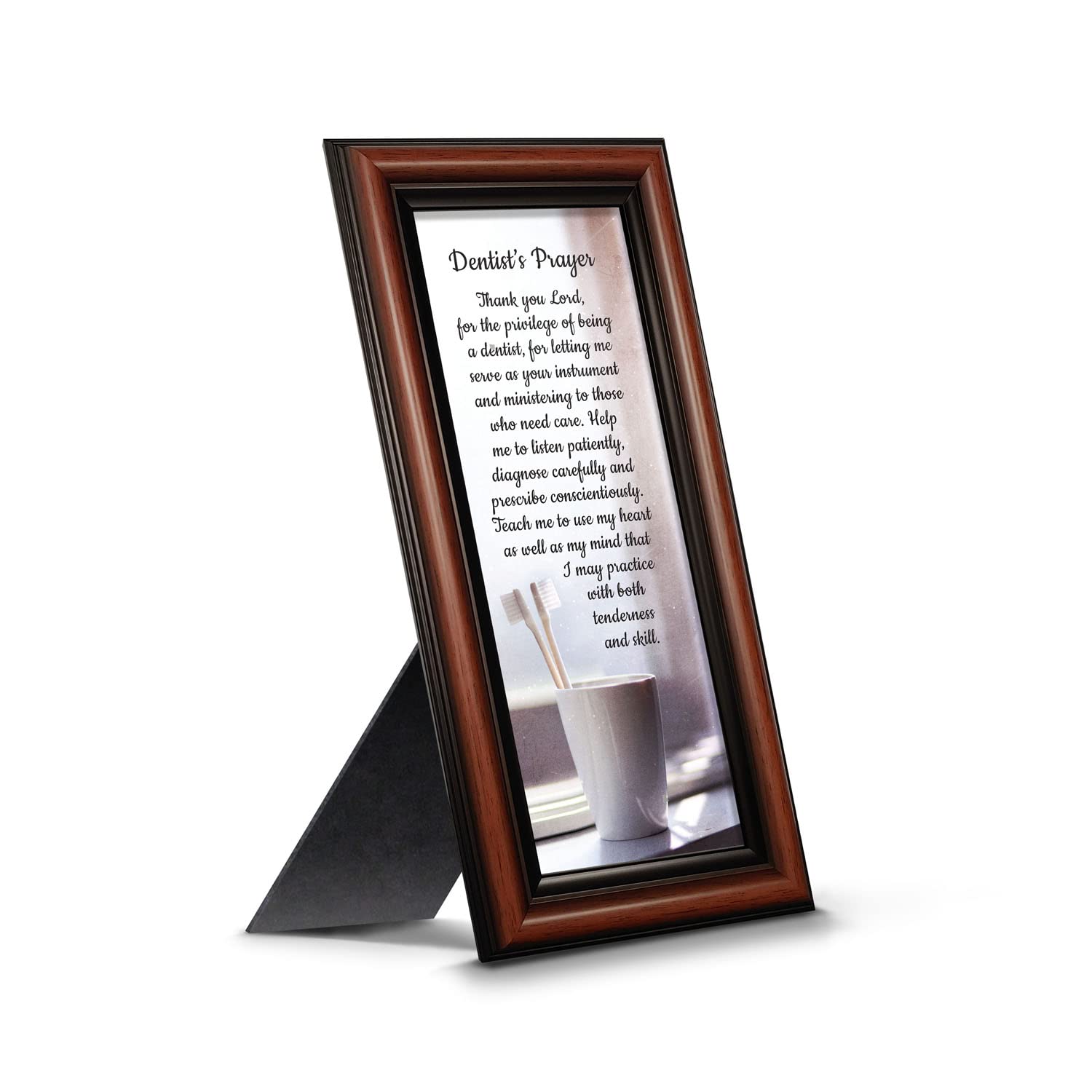 Crossroads Home Décor The Dentist Pray Picture Frame – Elegant Dental Office Wall Art for Waiting Rooms, Clinics & Gifts (7432W) – Perfect for Inspiring Patients & Creating a Calming Atmosphere