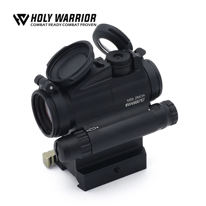Holy Warrior Tactical MHW5b RDS Red Dot Sight Reflex Scope with LRP BCM Mounts - Full Markings for Hunting, Airsoft & Tactical Shooting | Perfect for Outdoor Adventures, Target Practice & Competitive Shooting Sports
