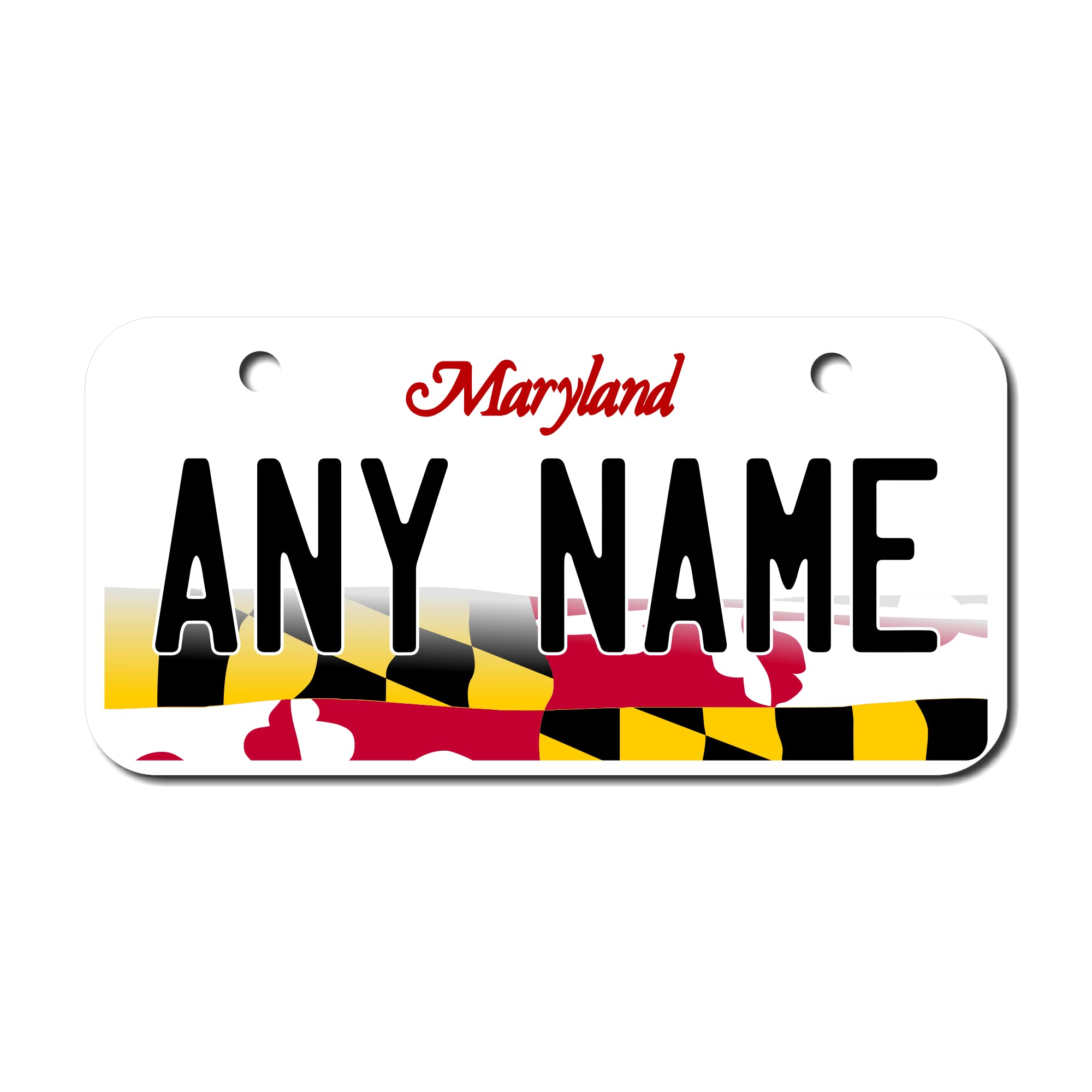 Custom Maryland License Plate for Kids Bikes, Cars & Trucks - 3