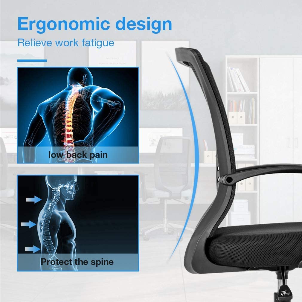 Ergonomic Adjustable Height Drafting Chair with Lumbar Support & Foot Ring - Mesh Office Chair for Standing Desk, Computer Work & Reception Areas - Perfect for Architects, Designers & Long Work Sessions