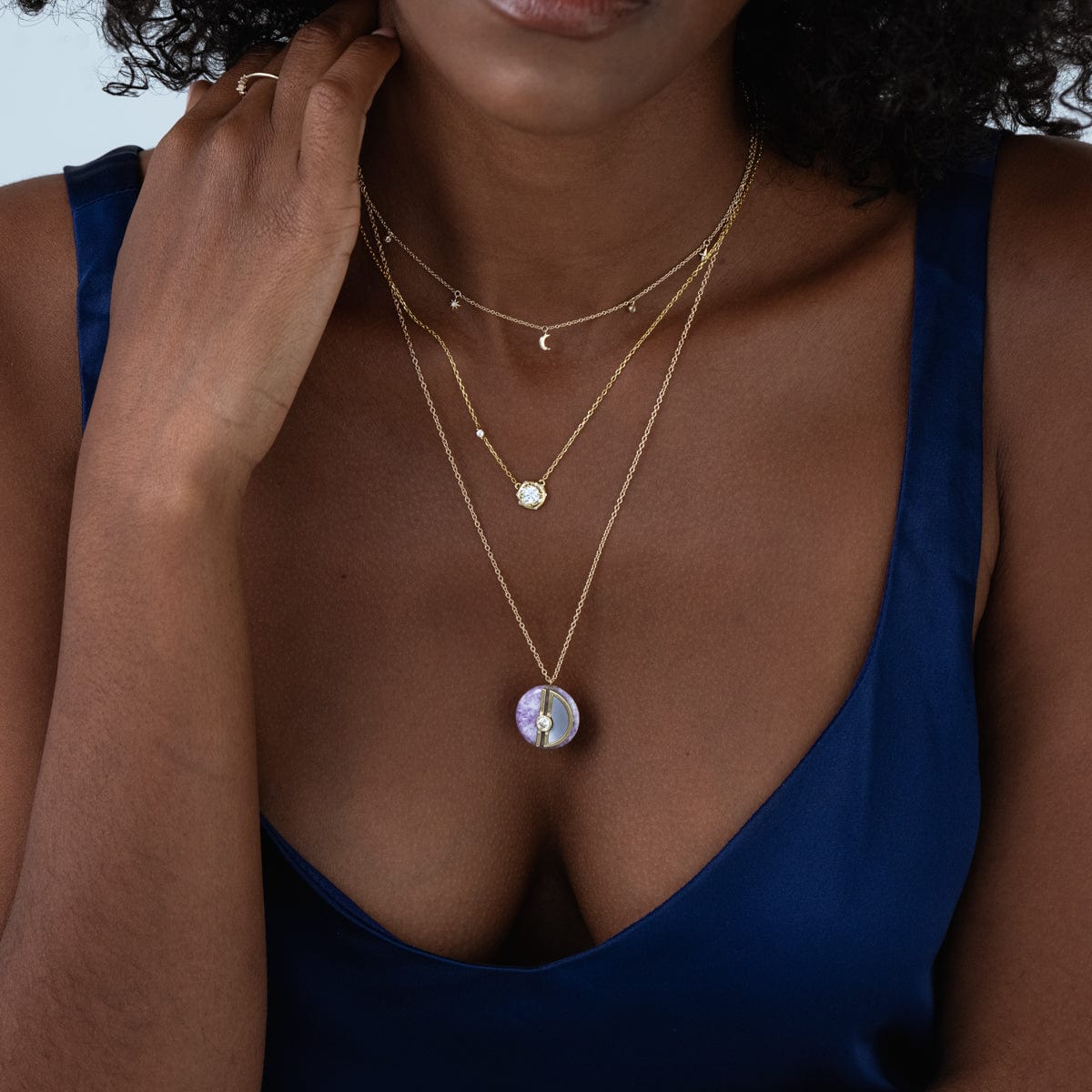 Amethyst Mod Necklace - Elegant Purple Crystal Jewelry for Women | Perfect for Everyday Wear, Gifts & Spiritual Healing