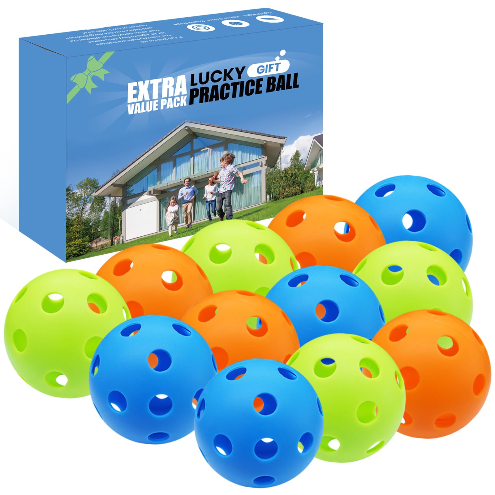 FINGER TEN Plastic Baseballs & Softballs - 6/12/24 Pack for Practice Hitting, Lightweight Training Balls for Kids, Men & Women - Perfect for Indoor & Outdoor Baseball Drills, Backyard Games & Batting Cage Practice
