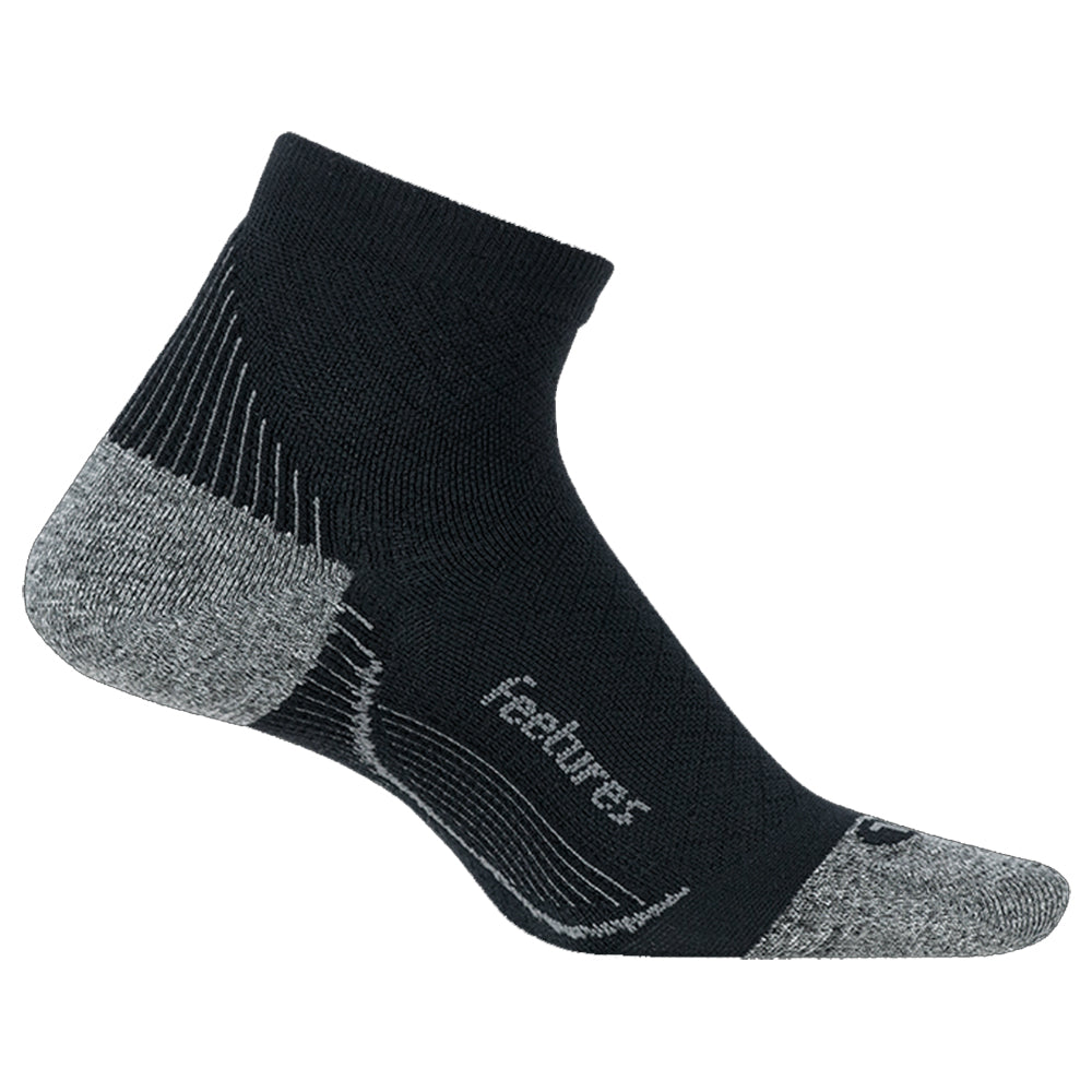 Feetures Plantar Fasciitis Relief Light Cushion Quarter Socks - Best for Running, Walking & Hiking - Arch Support & Pain Relief Socks for Men & Women