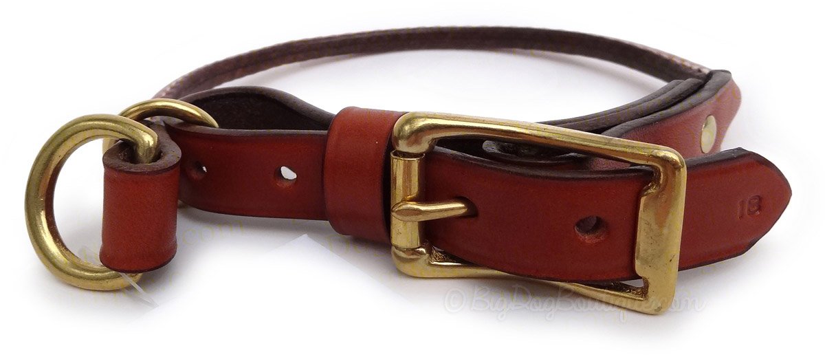 Tan Round Combination Dog Collar 1