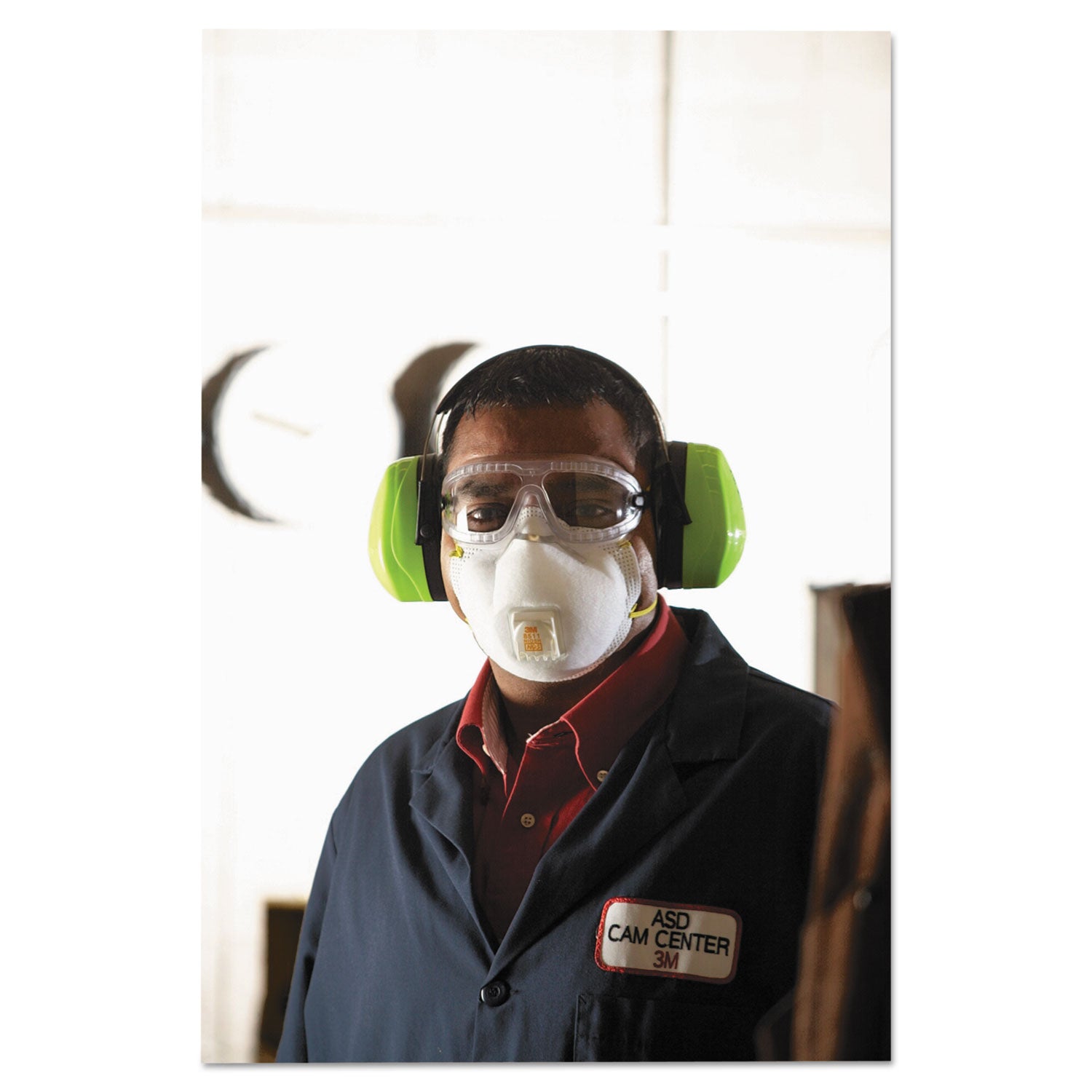 3M™ Particulate Respirator with Cool Flow Exhalation Valve - NIOSH Approved N95 Standard Size (10-Pack) - Dust Mask for Woodworking, Construction & Home Improvement Projects