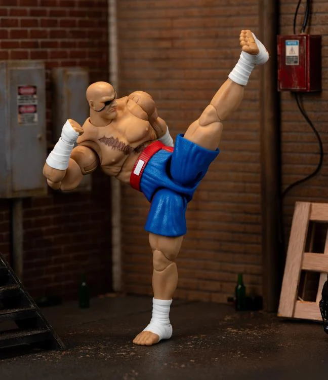 Jada Toys 1/12 Scale 6-Inch Ultra Street Fighter II Action Figure - Sagat Collectible for Gamers & Fans | Perfect for Display, Cosplay & Fighting Game Enthusiasts