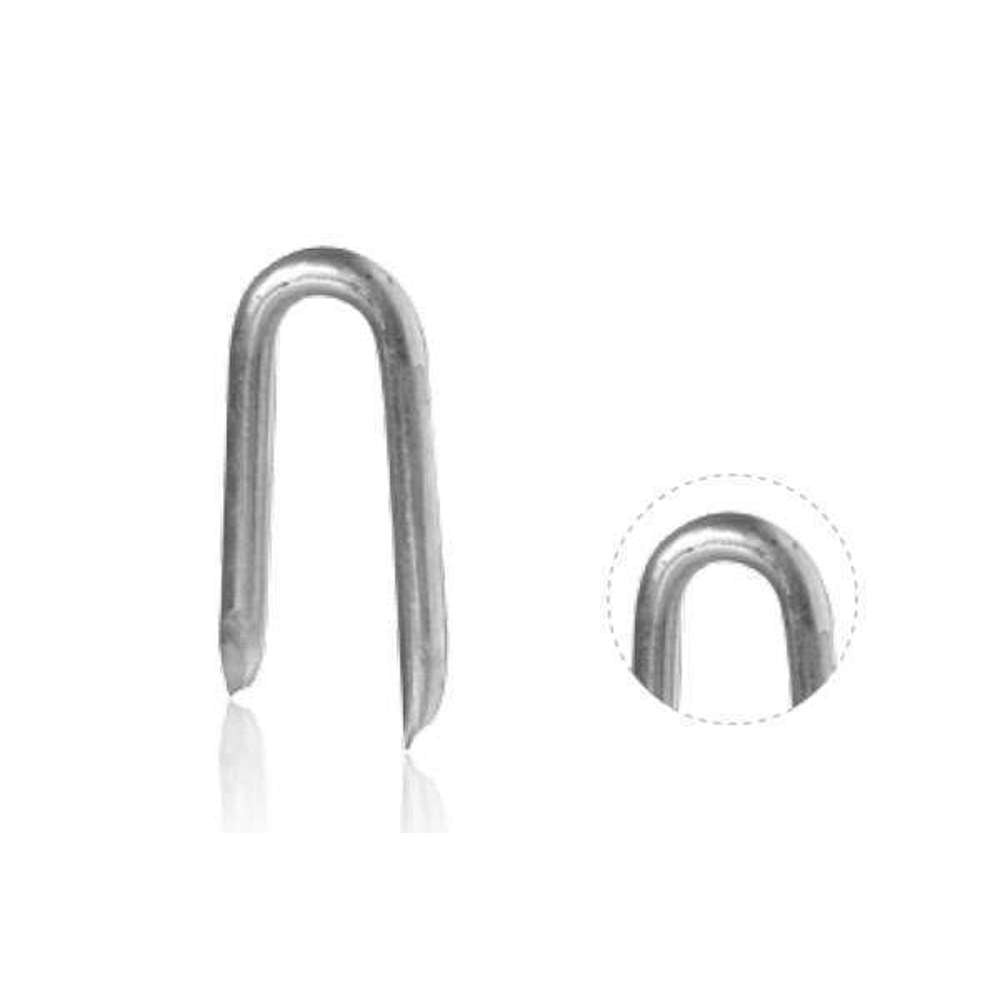 BIL 40mm Heavy Duty U Nails - 30 Pack for Fencing, Upholstery & DIY Projects - Galvanized Steel Staples for Secure Fastening