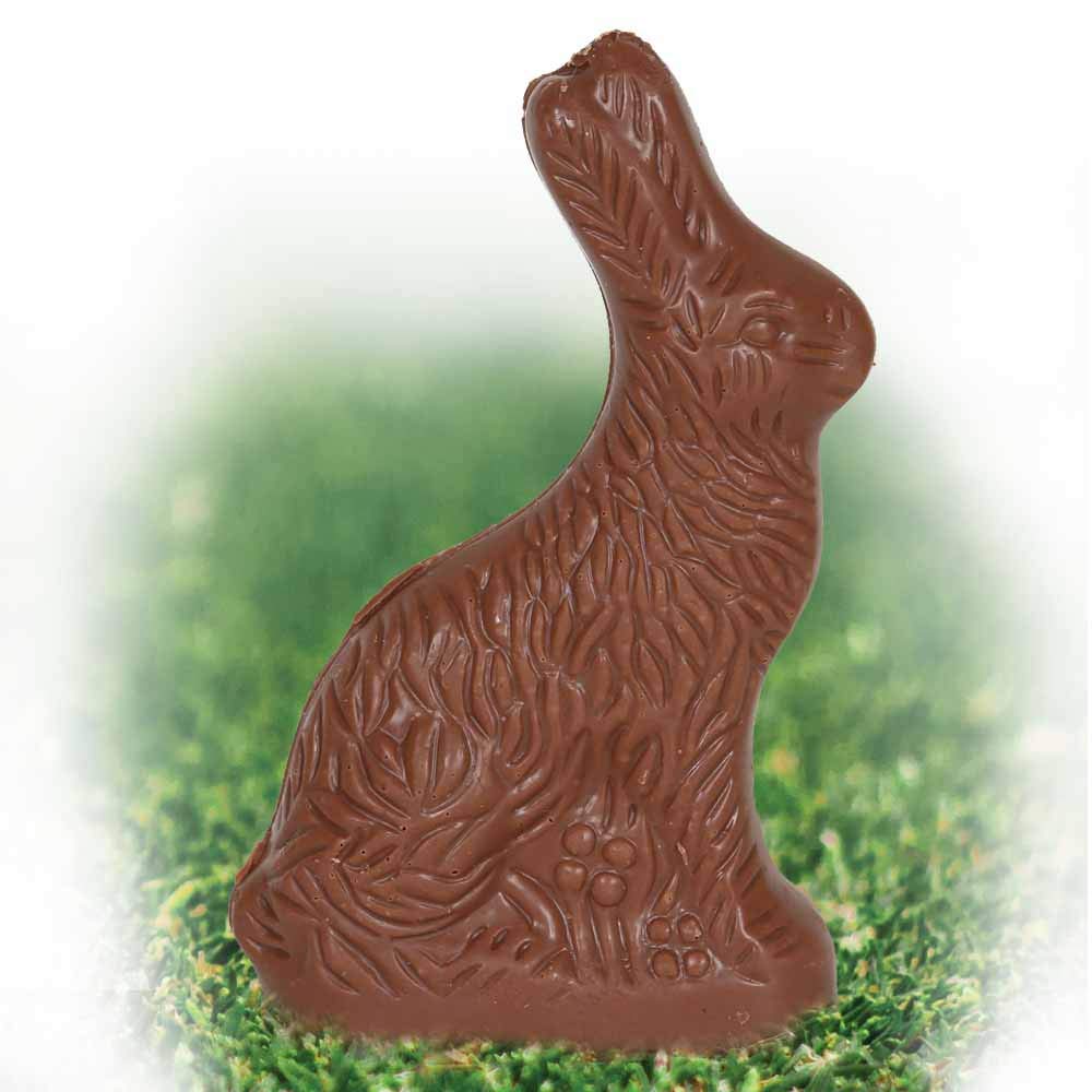 Premium Solid Milk Chocolate Rabbit - 6oz Handcrafted Easter Treat Wrapped in Italian Purple Foil - Perfect for Easter Baskets, Gifts & Holiday Celebrations