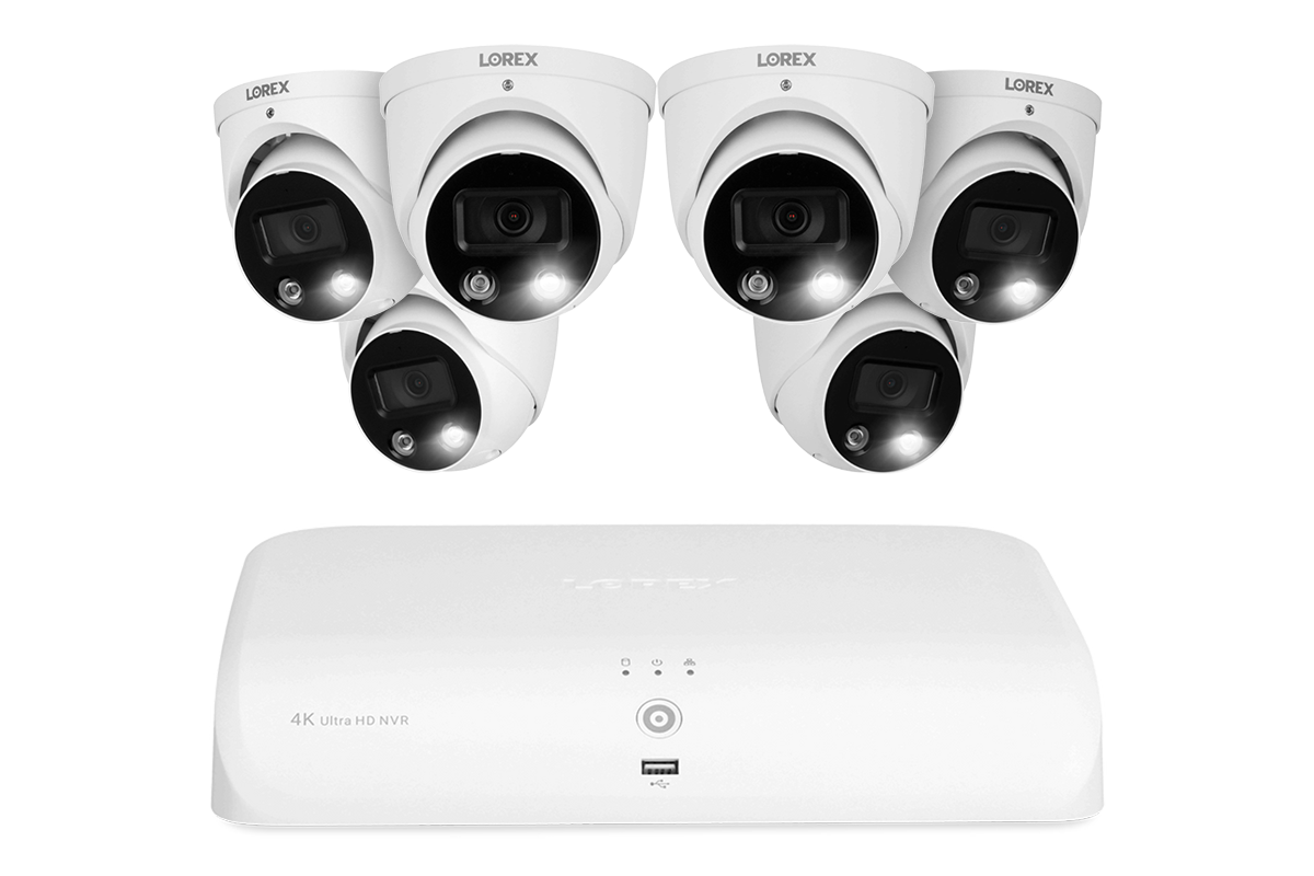 Lorex 4K 8-Channel Wired NVR Security System with 2TB HDD & Smart Motion Detection Dome Cameras - Home & Business Surveillance for Indoor/Outdoor Protection