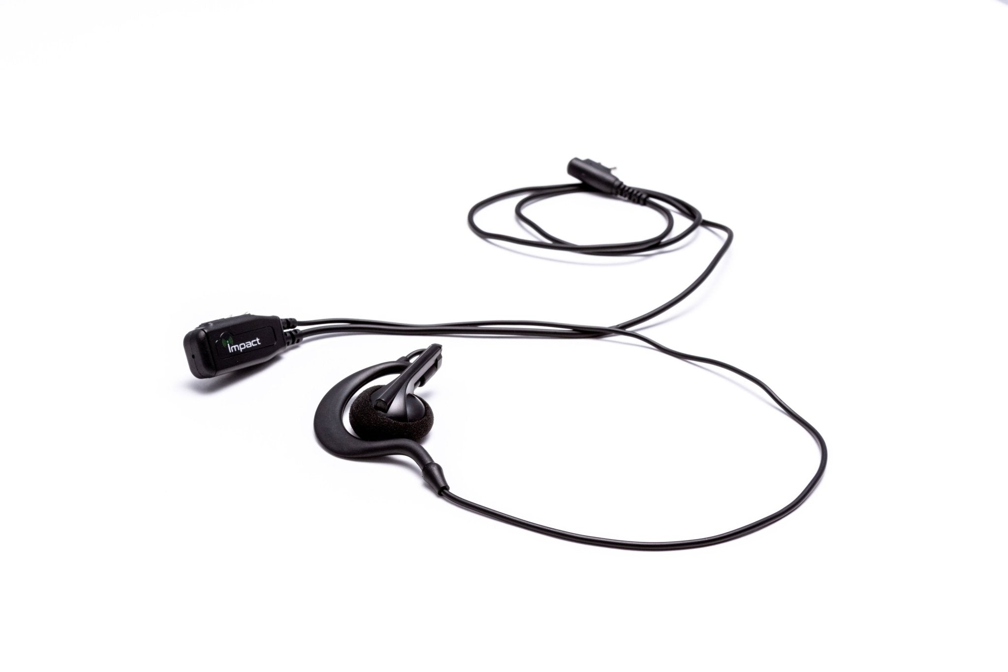 Impact Silver Series 1 Wire Surveillance Kit for Two-Way Radio - Ear Hanger with On-Ear Speaker M1 S1W EH3 - Ideal for Security, Law Enforcement & Covert Operations