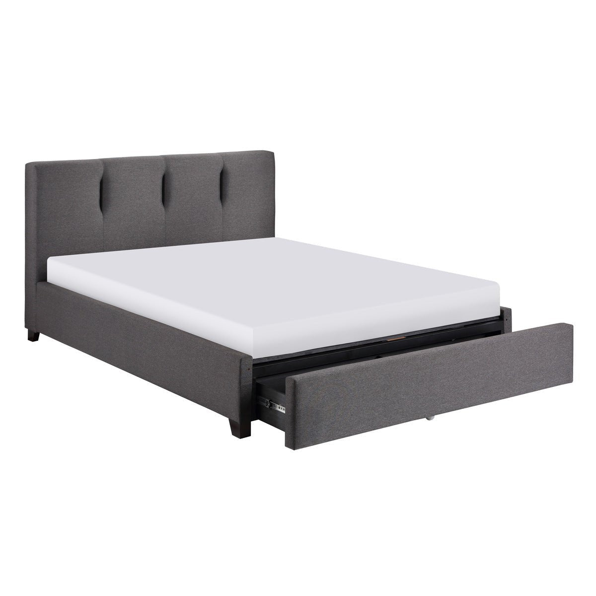 Aitana Collection Queen Size Storage Bed with Underbed Drawers - Perfect for Small Bedrooms & Guest Rooms | Space-Saving Bed Frame with Hidden Storage Compartments