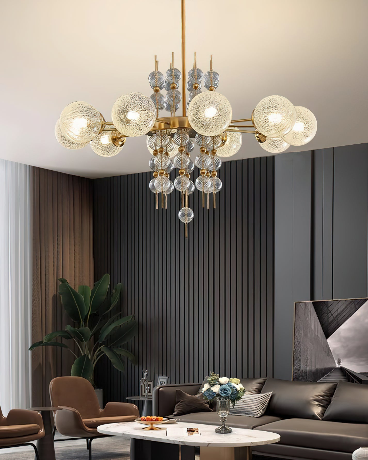 Calypso Chandelier - Elegant Crystal Ceiling Light Fixture for Dining Room, Living Room & Bedroom | Modern Home Decor Lighting