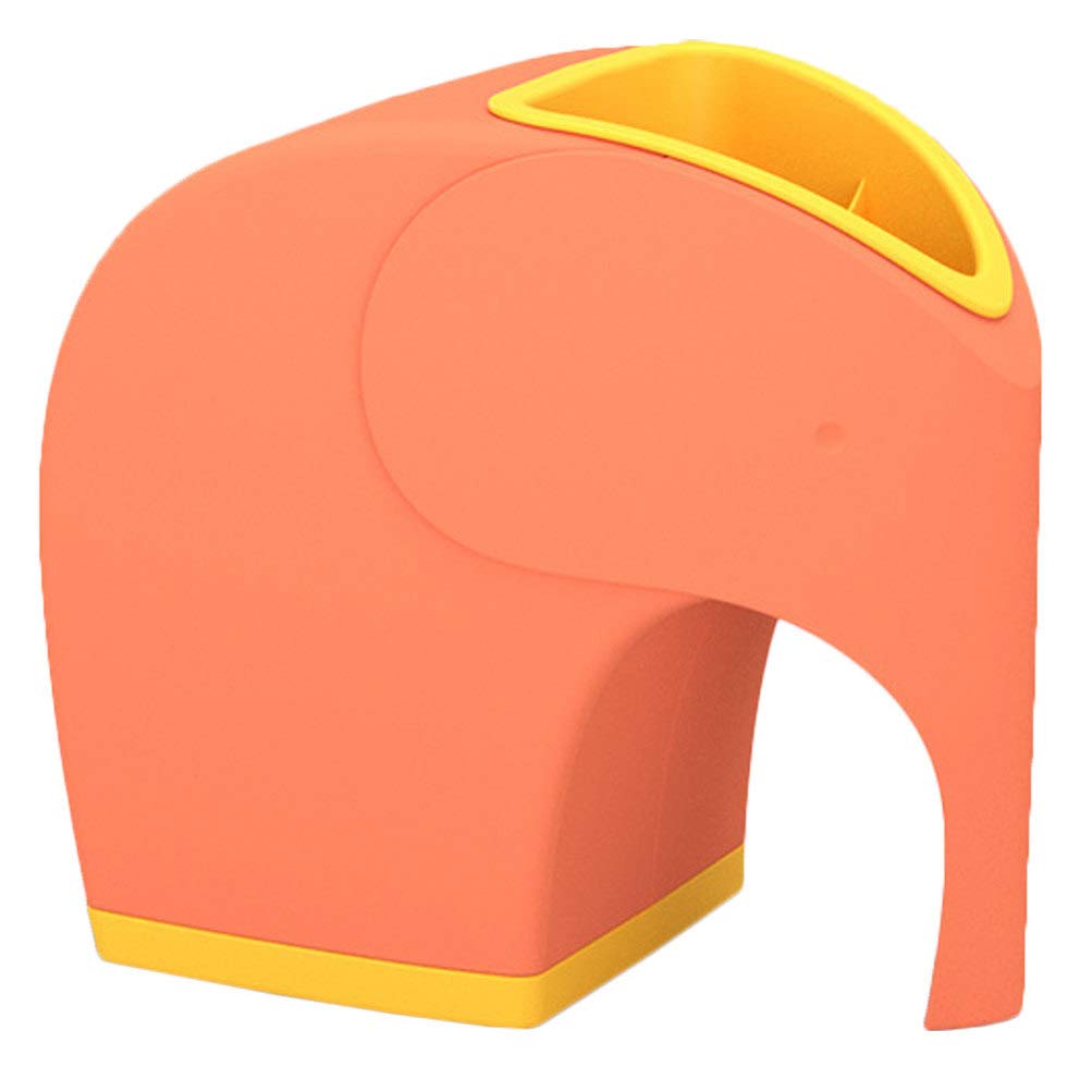 YARNOW Plastic Elephant Tissue Box Cover - Decorative Tissue Holder for Home & Office (Orange) | Perfect for Living Room, Bedroom, or Desk Decor