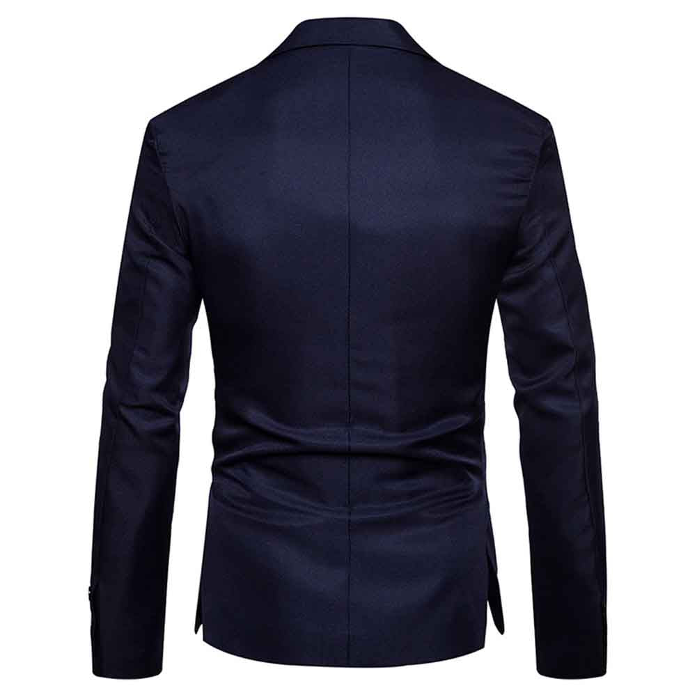 Men's Slim Fit Casual Blazer Jacket - Navy Blue Coat for Business & Everyday Wear | Office, Date Night & Outdoor Activities