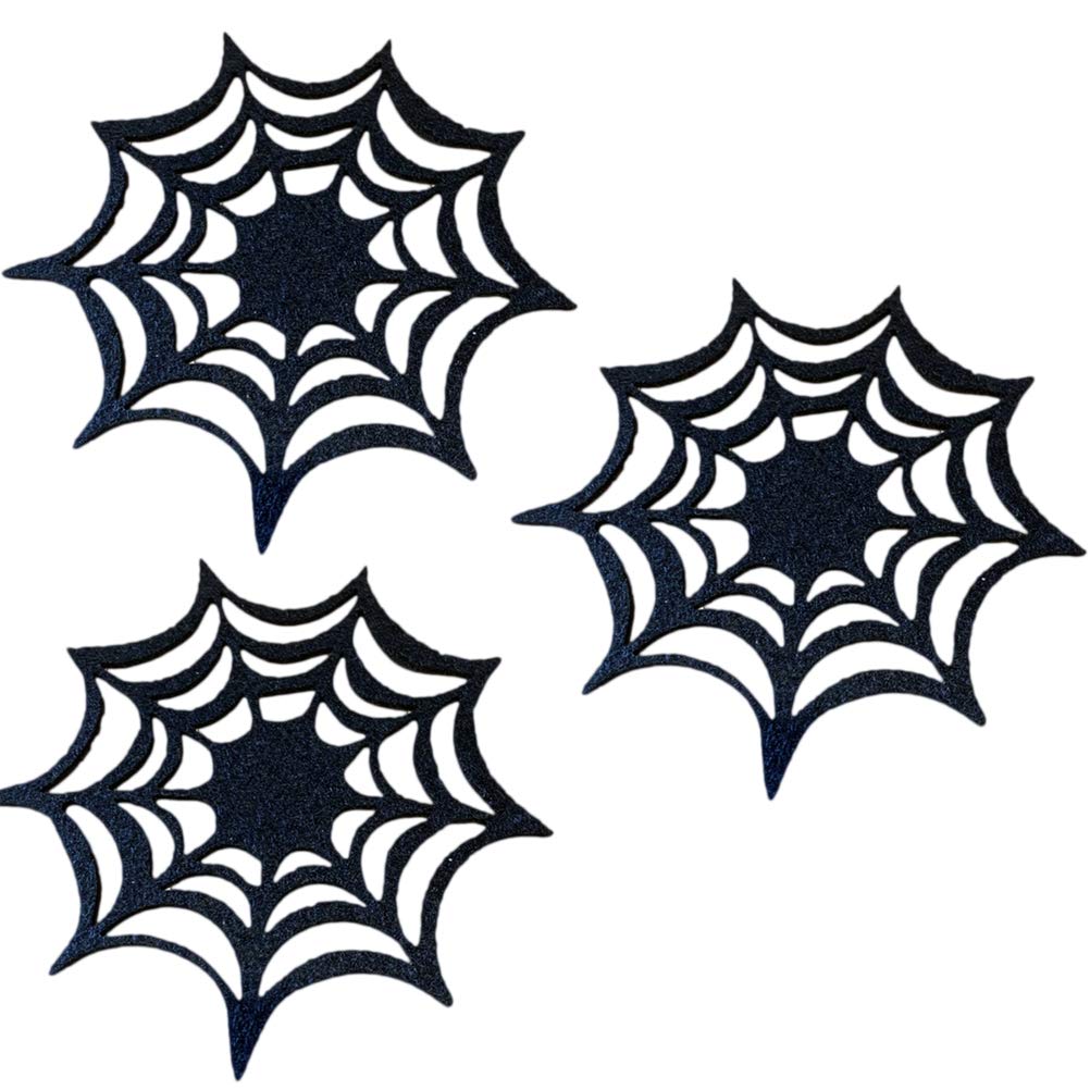 IMIKEYA 10-Pack Spider Web Halloween Coasters - Nonwoven Heat-Resistant Drink Coasters, Gothic Placemats for Cups & Glasses - Perfect for Halloween Party Decor, Horror-Themed Kitchen Accessories & Gothic Home Decor