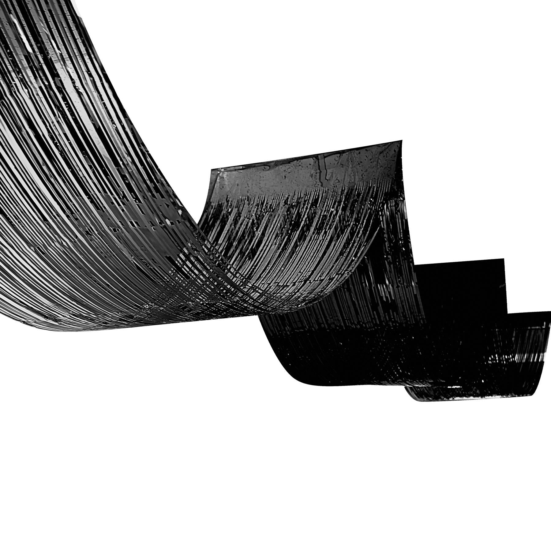 12 Pack Beistle 1-Ply Metallic Fringe Ceiling Curtains - Black Party Decorations for Halloween, Birthday & Wedding Backdrop