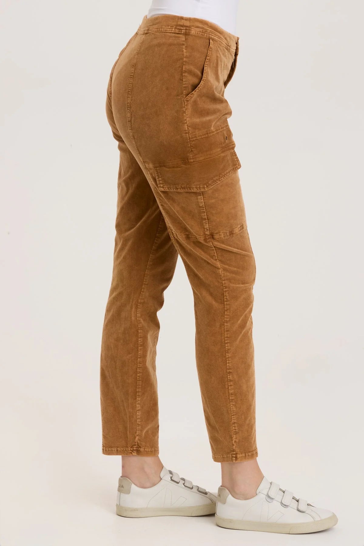 Distressed Wash Copper Cord Timberline Leggings - High Waisted Yoga Pants for Women, Perfect for Workouts, Running & Casual Wear